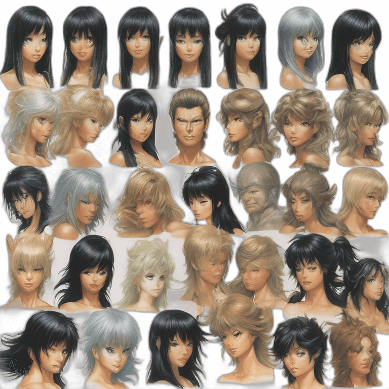 realistic, airbrush style | masamune shirow, frank frazetta, wayne barlowe, yukito kishiro, yoshiyuki sadamoto, valentin de boulogne, artgerm, hajime sorayama emoji