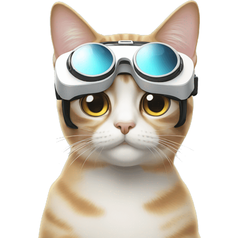 Cat with vr glass emoji