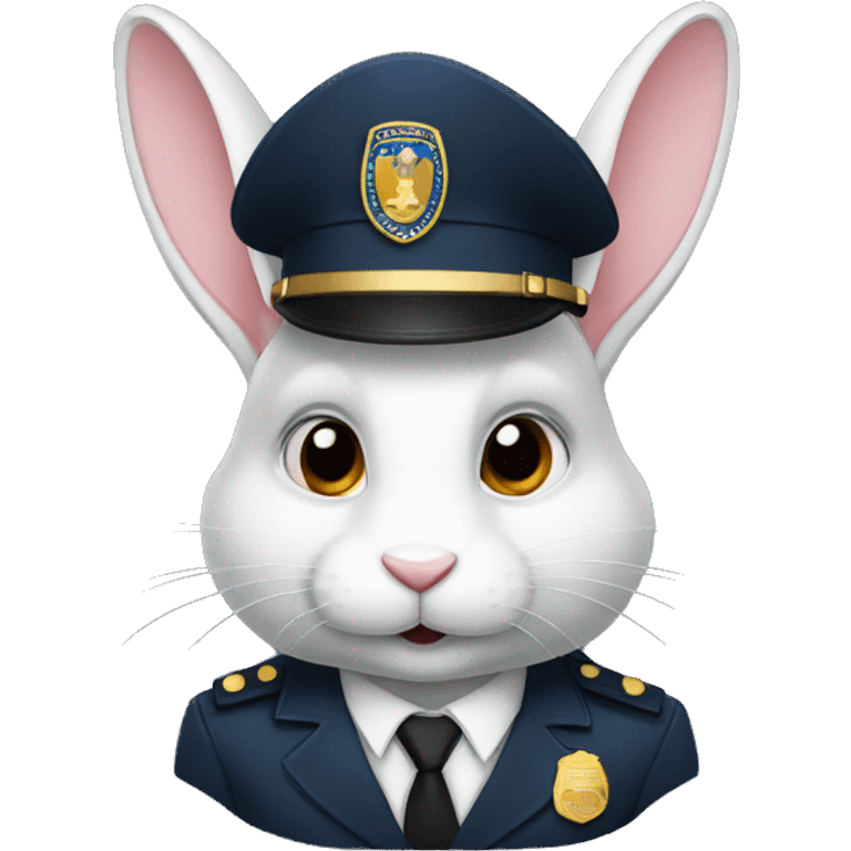 a rabbit as a fbi officer emoji