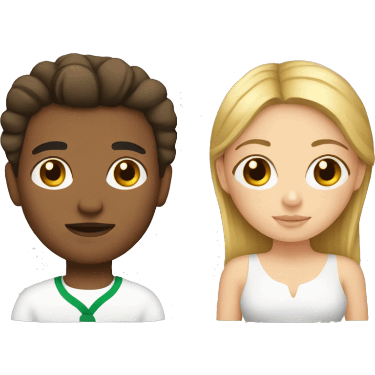 Mexican and white girl emoji