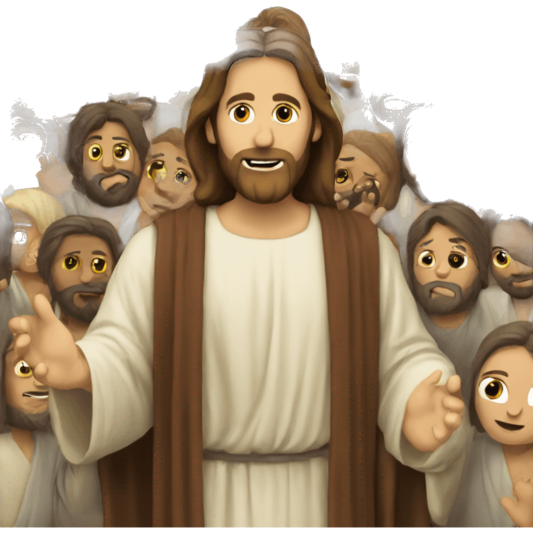 Jesus talks to disciples  emoji