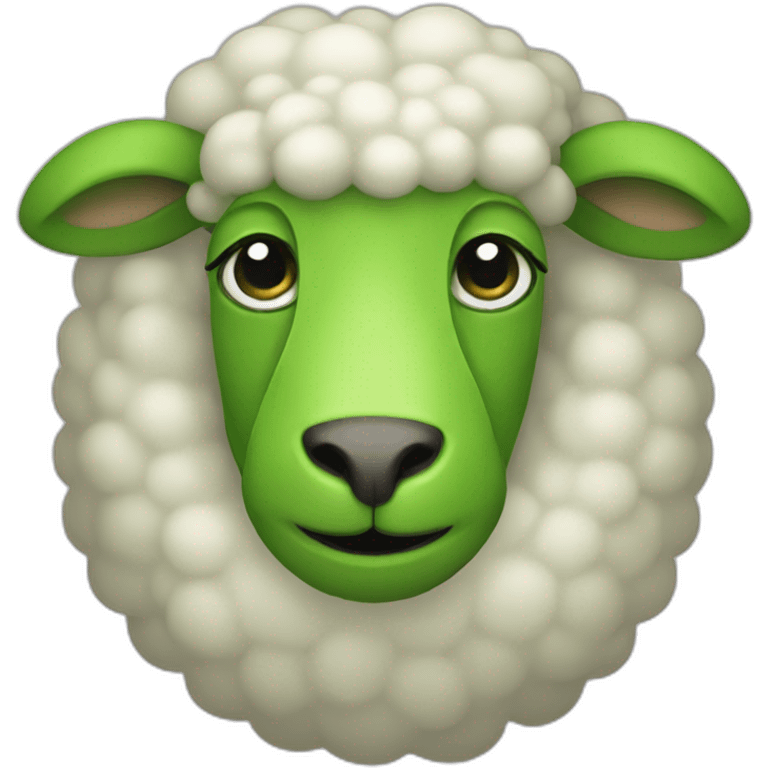 Green sheep emoji