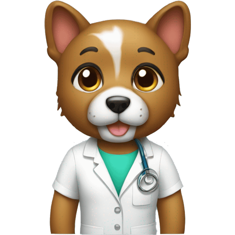 Veterinarian in superhero pose emoji