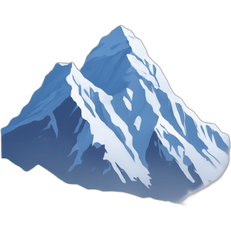 make an emoji of mount everest mountain, flat simple emoji emoji