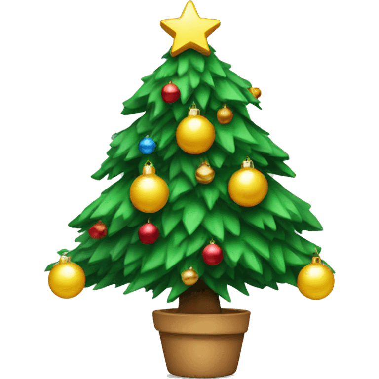 Christmas tree with decorations emoji