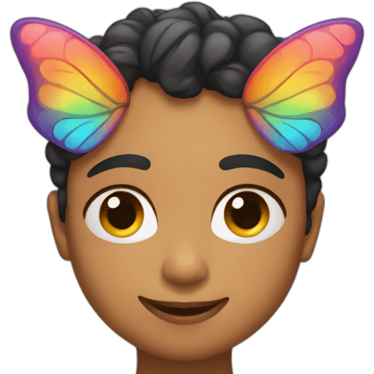 Rainbow butterfly emoji