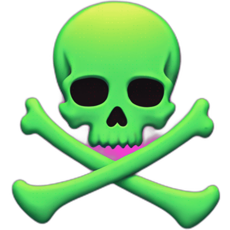 pirate flag neon vaporwave emoji