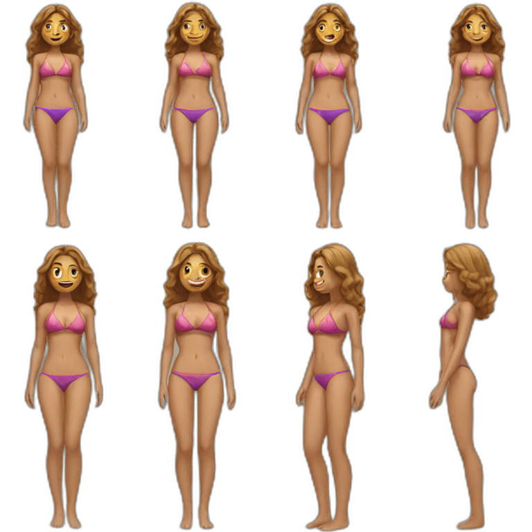 Girl in bikini emoji