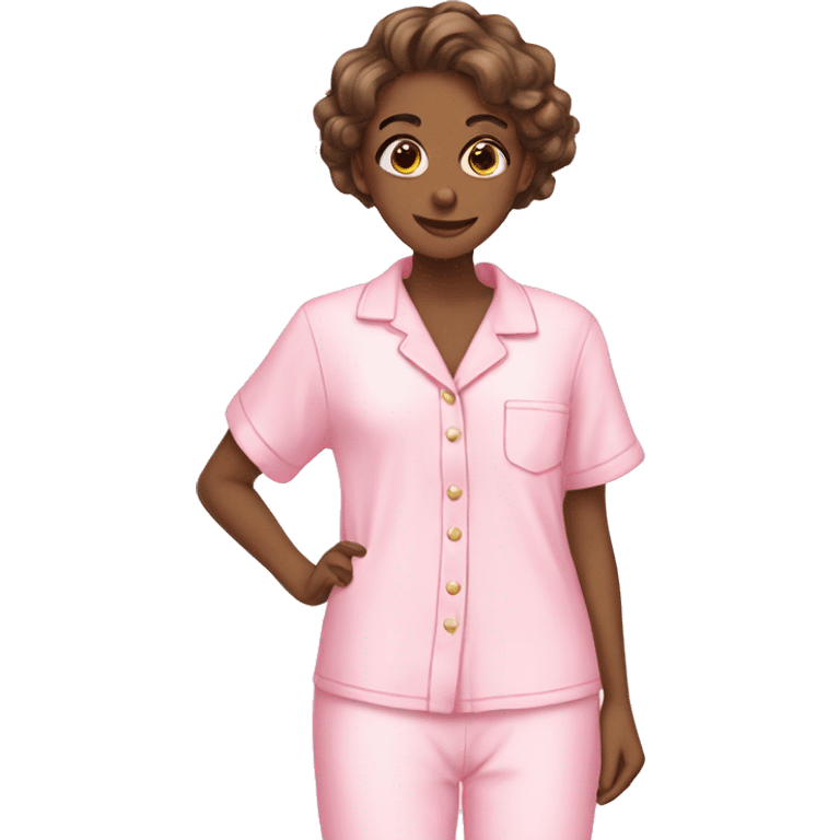 Pink pastel pajamas cute emoji