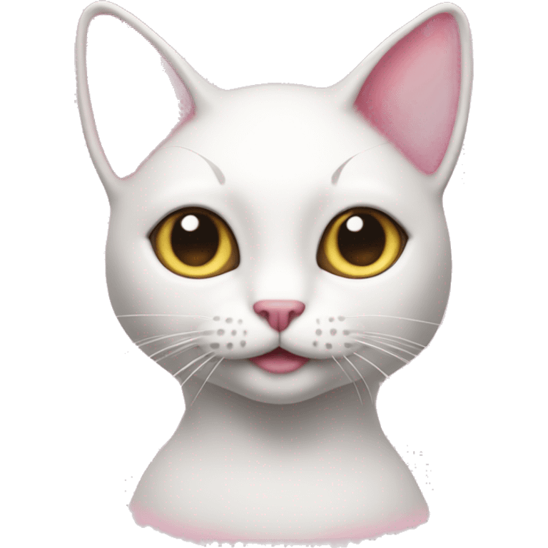 coquette pink rybon cat emoji