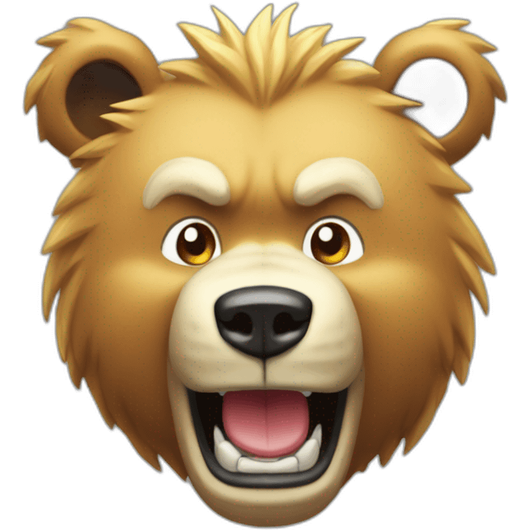 A bear in super sayan emoji