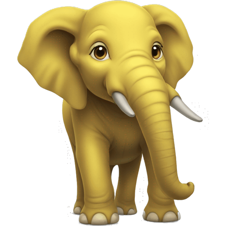 Yellow elephant emoji