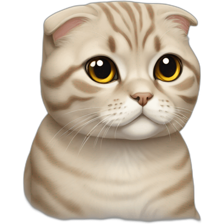 Scottish fold cat emoji