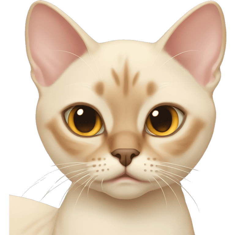 Flame point siamese cat mad emoji