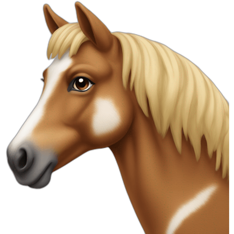 berger australien qui fais un bisous a un cheval emoji