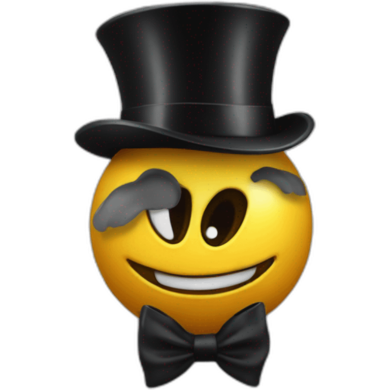 Beat ball with top hat emoji