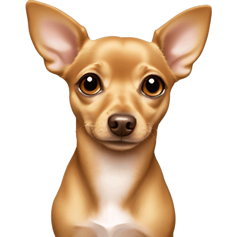 Fawn colored chiweenie with hazel eyes emoji