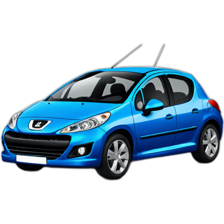 Peugeot 207 bleu emoji