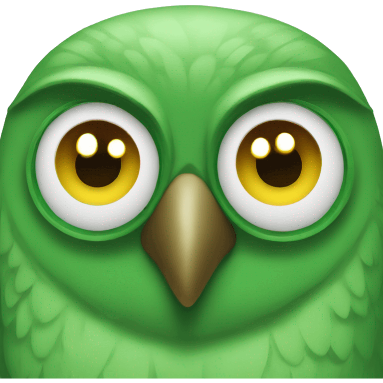 Green owl emoji