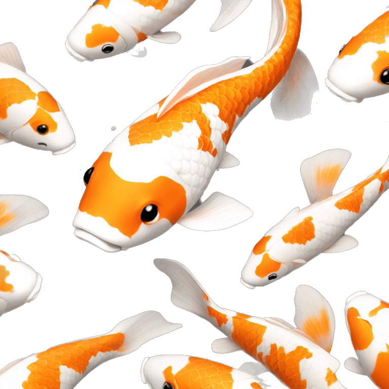 Koi fish white orange emoji