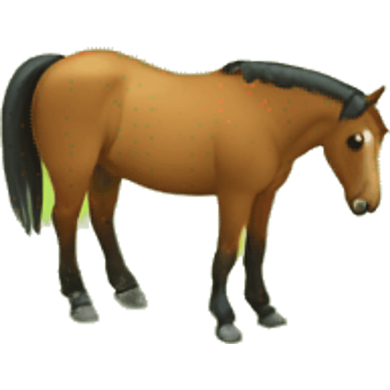 large pasture with horse emoji