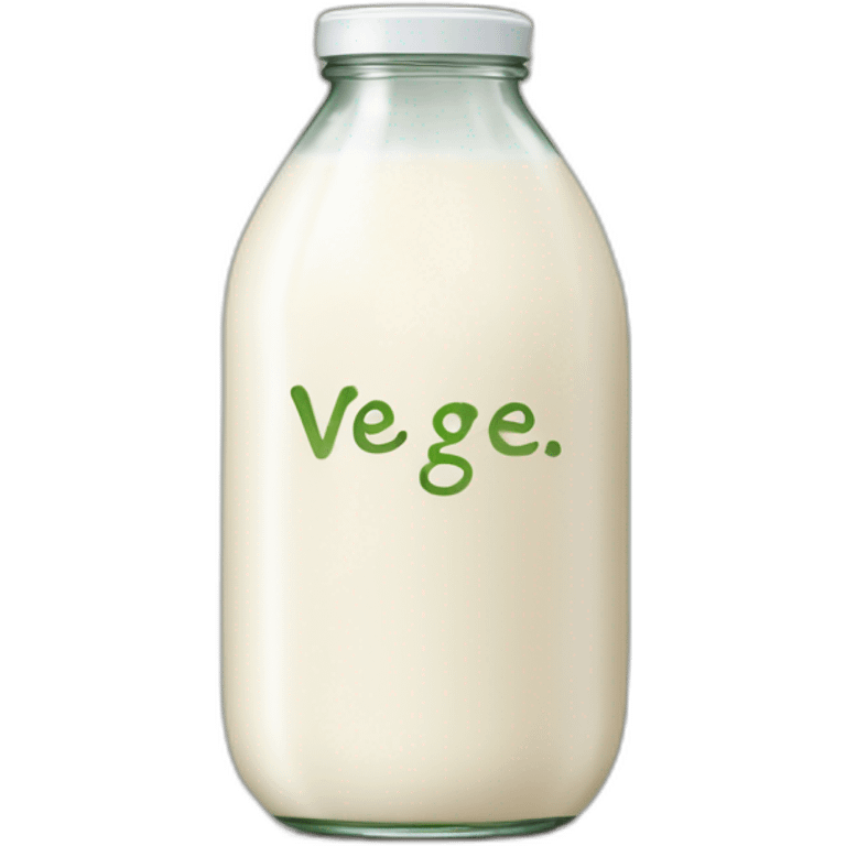 buttle of milk with text "vege" emoji