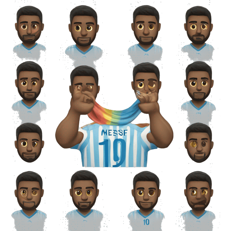 futbl oynayan messi emoji