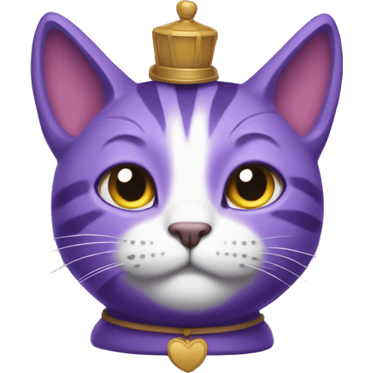 Purple cat on head emoji