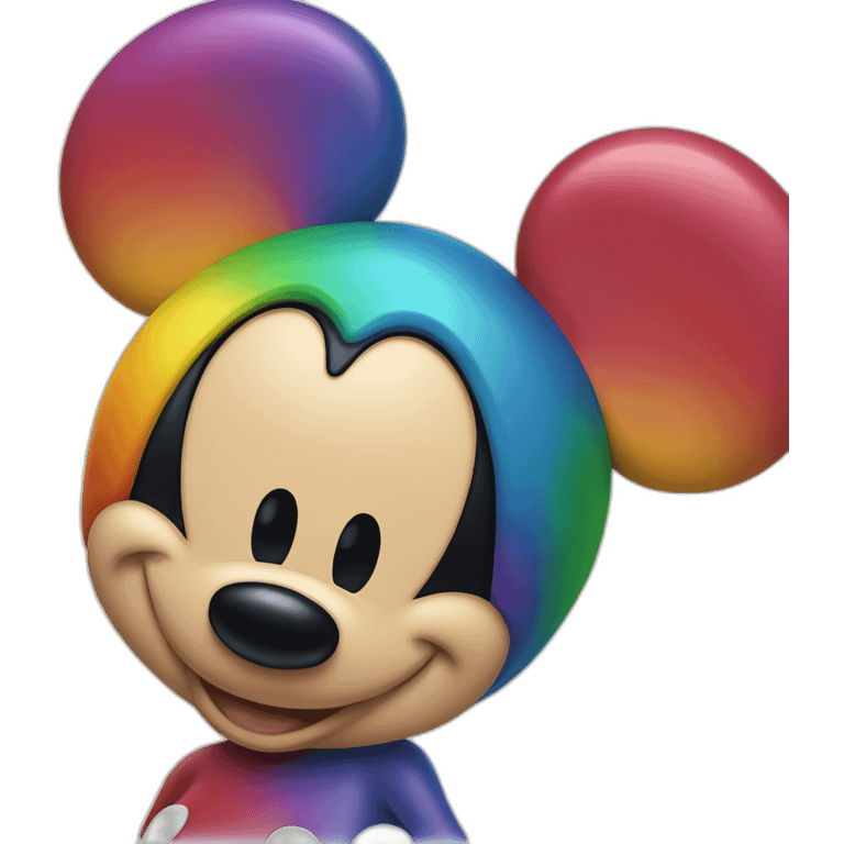 Rainbow Mickey Mouse emoji