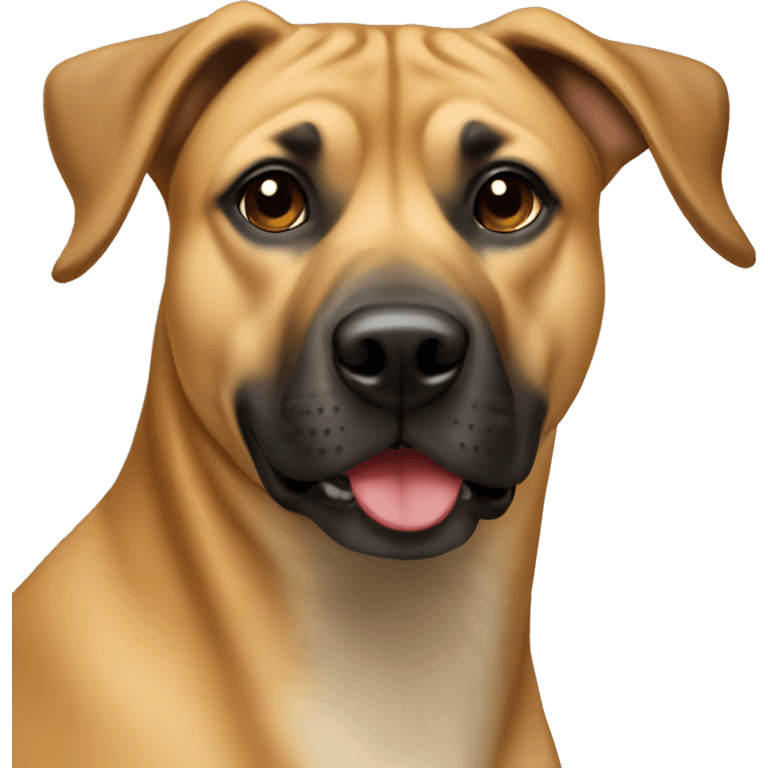 Black mouth cur dog emoji