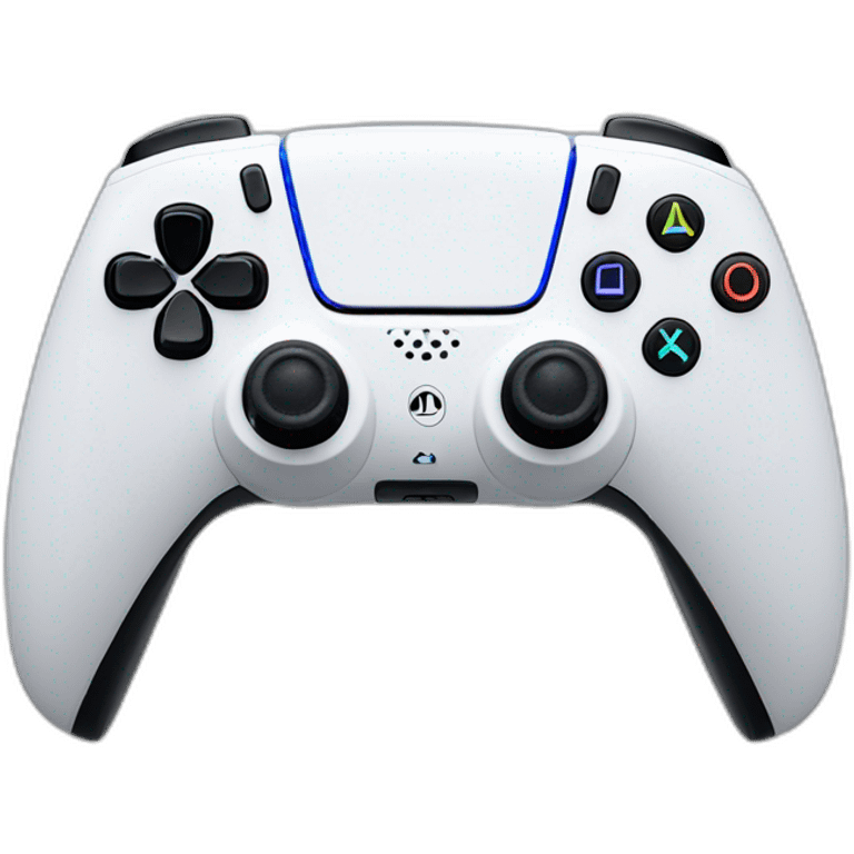 White Ps5 dualsence pro controller emoji