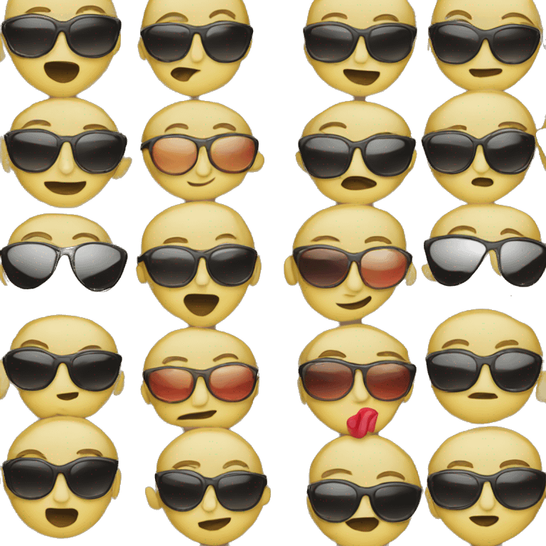 Kiss with shades emoji