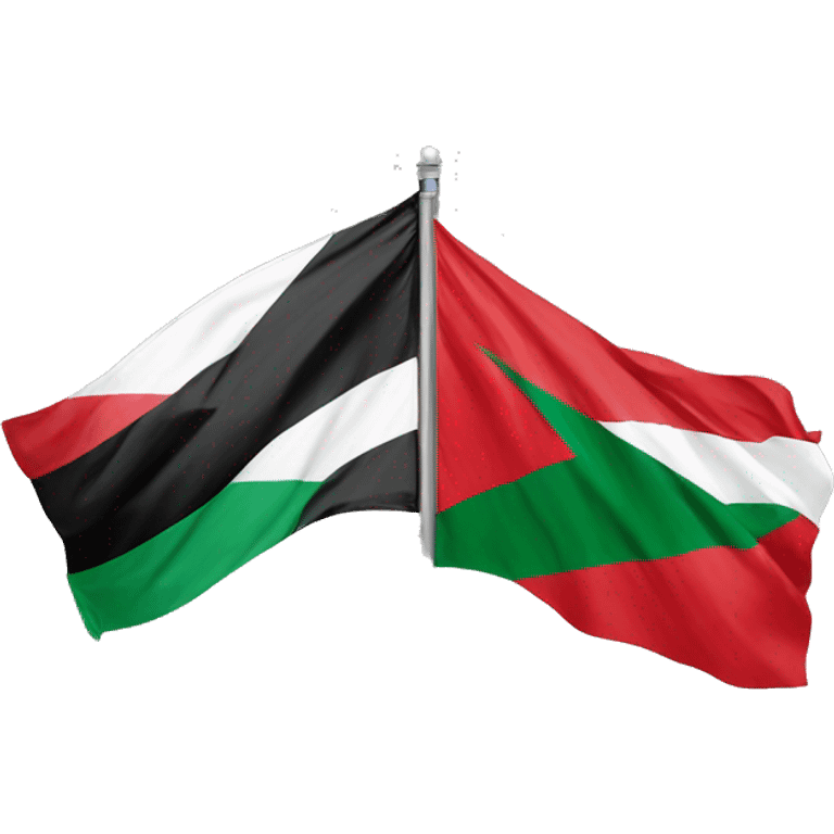 Palestine flag next to Morocco flag emoji