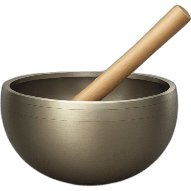 Tibetan Singing bowl with stick emoji