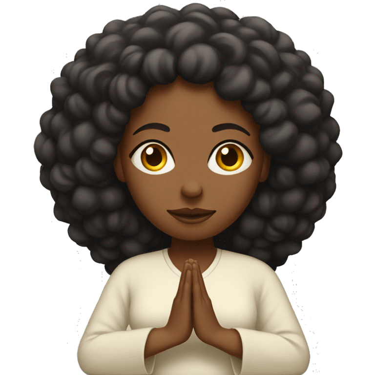 Black woman meditating  emoji