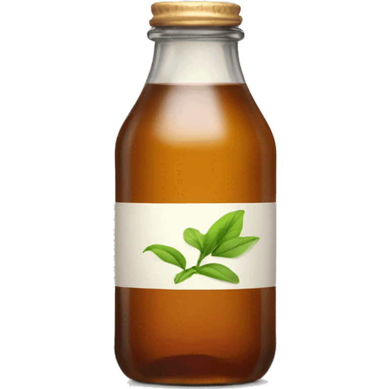 glass bottle with tea emoji