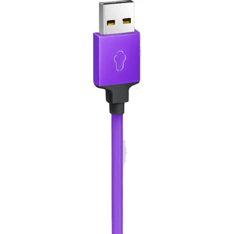 Purple usb cable emoji