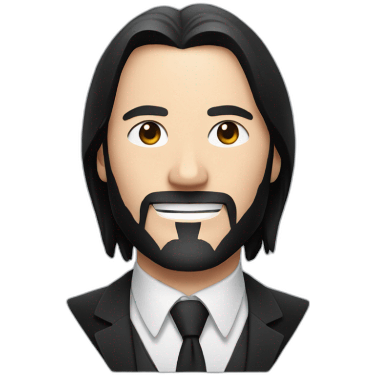 John Wick is smiling with heart emoji