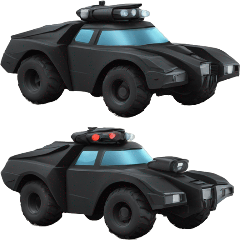 Dark trooper Batmobile off-road car  emoji