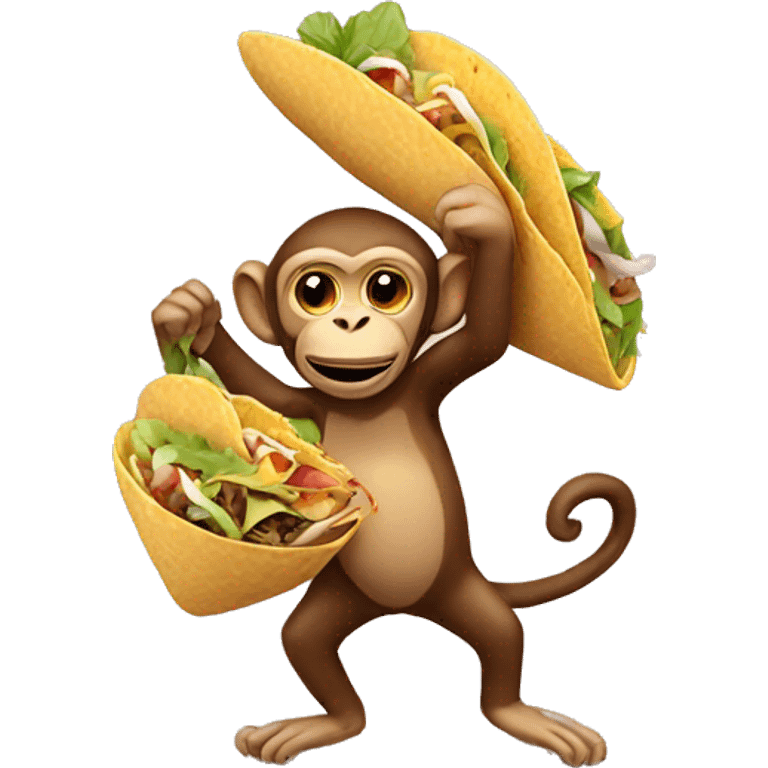 Monkey with tacos emoji