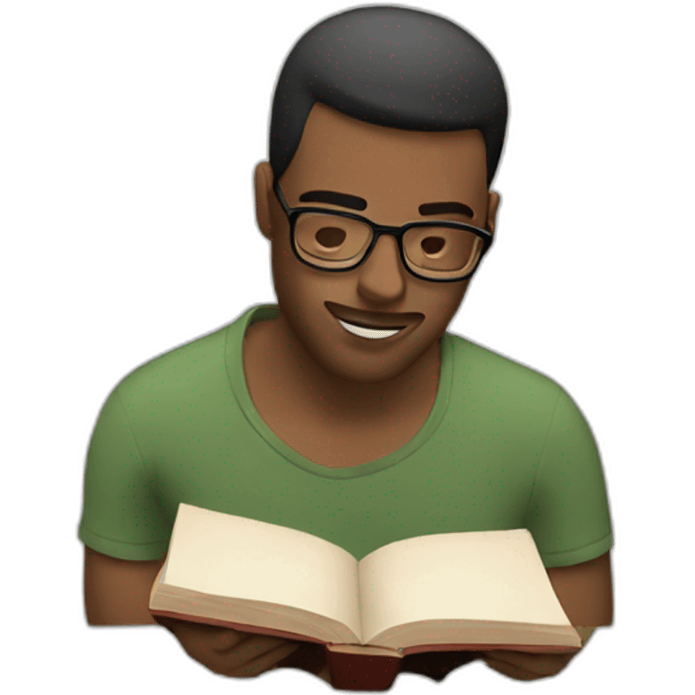 A man reading book emoji