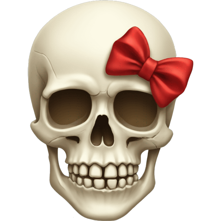 skull with a bow on it emoji