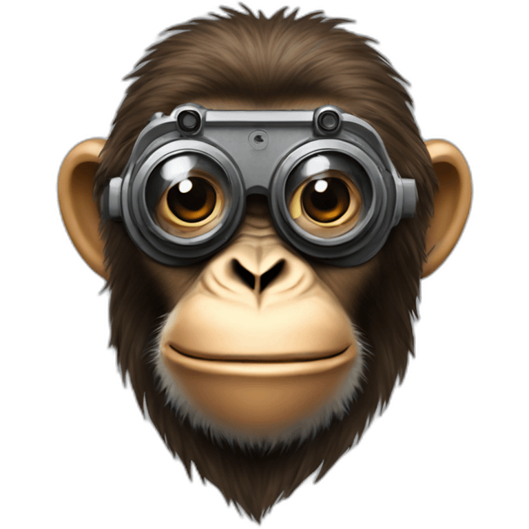 ape with camera goggles emoji