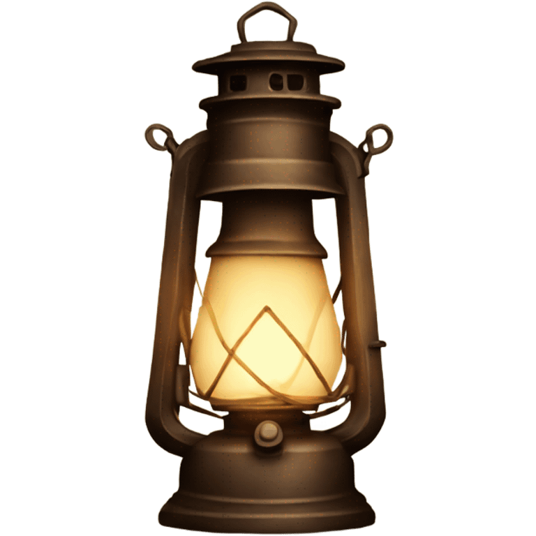 A glowing, old-fashioned lantern vintage emoji