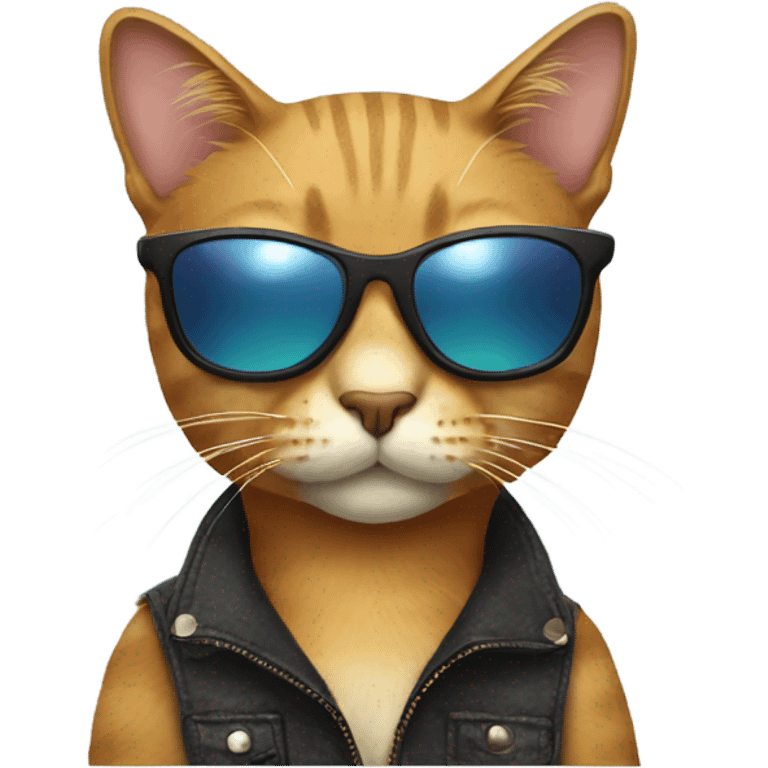 Cat with sunglasses emoji