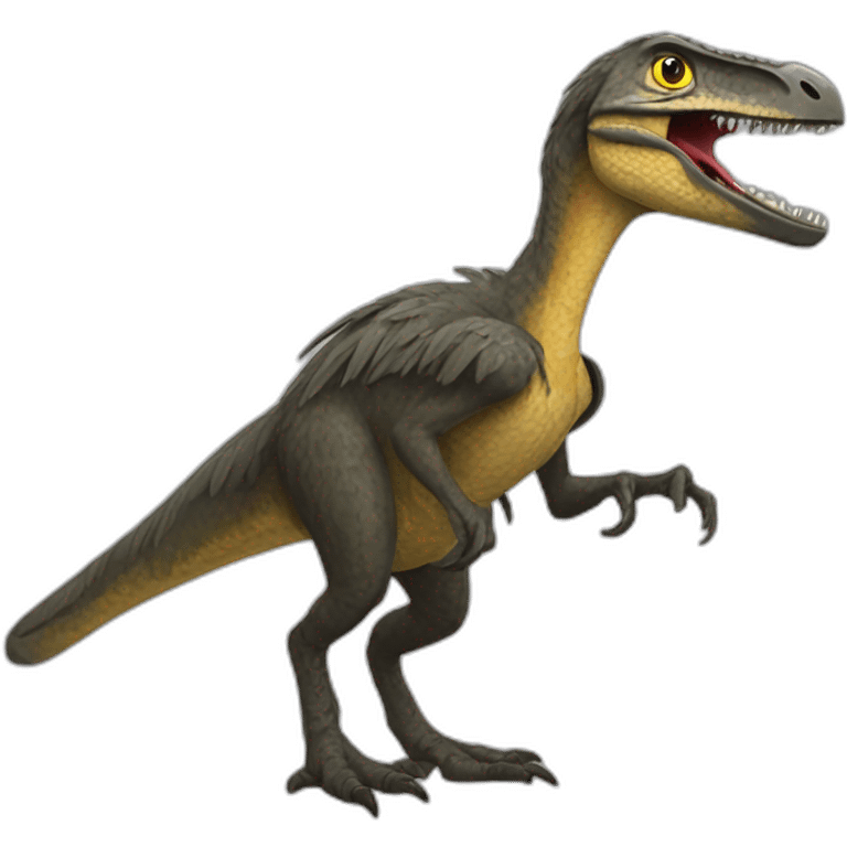 Deinonychus with coat emoji