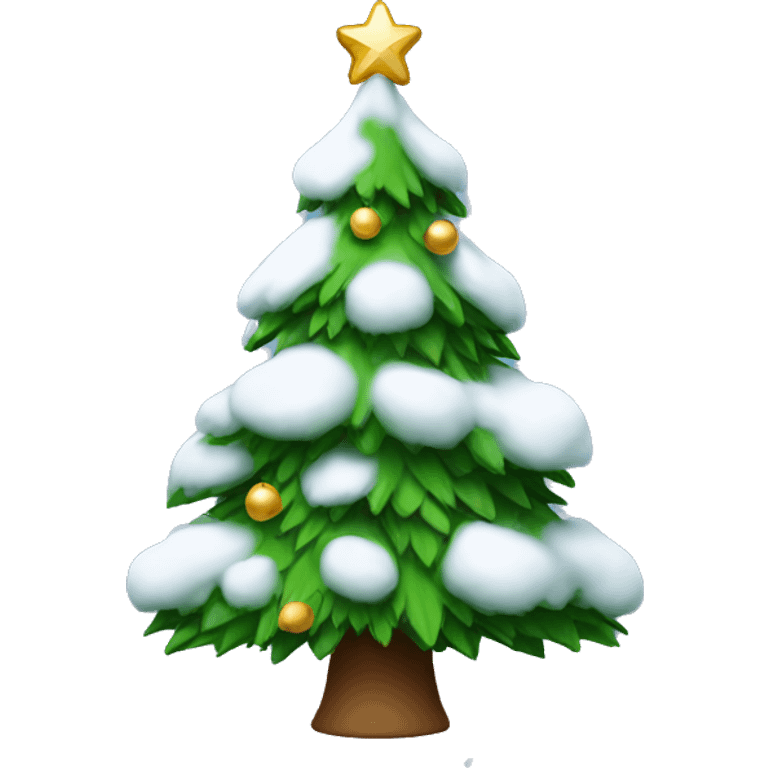 Christmas tree with snow  emoji