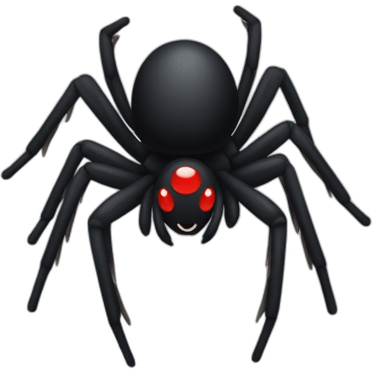 black spider with red eyes emoji