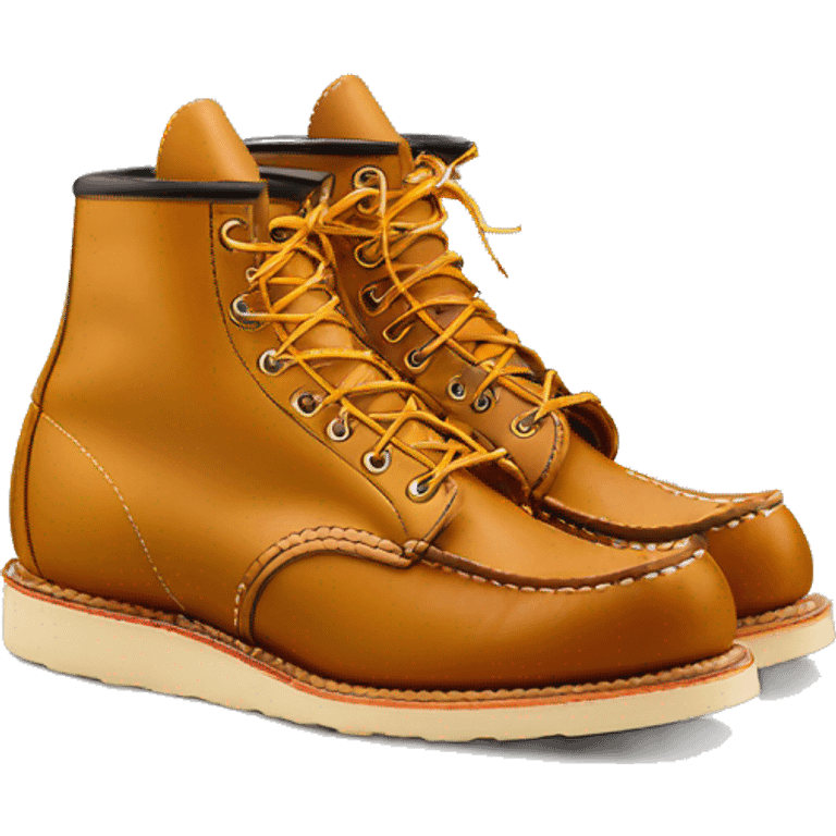 Red Wing moc toe "oro legacy" color, front view emoji