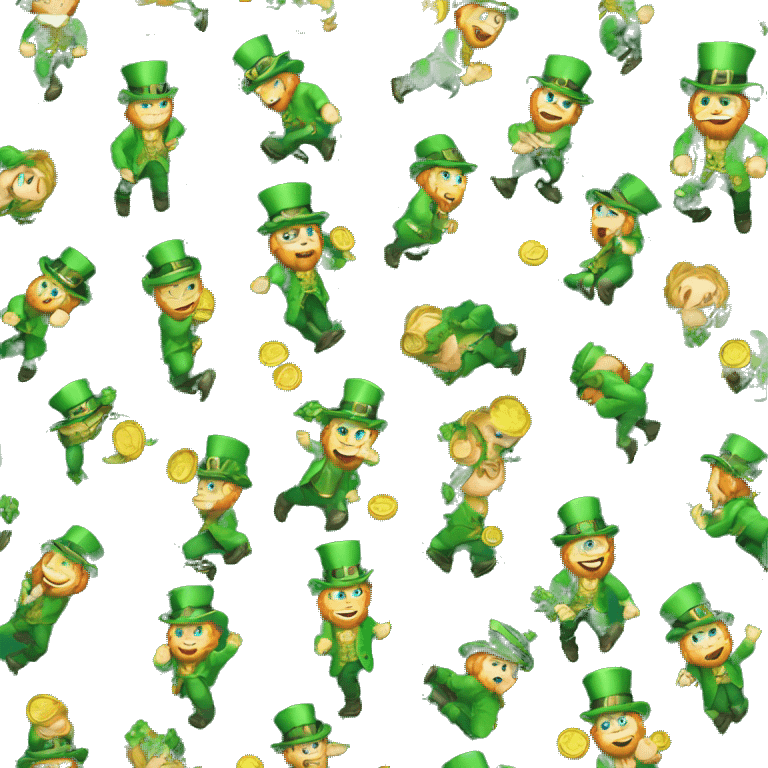  leprechaun emptying his pockets emoji